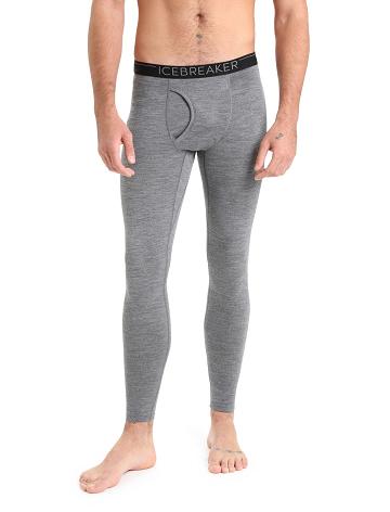 Pánské Legíny Icebreaker Merino 200 Oasis with Fly Šedé | CZ 1814JPQJ
